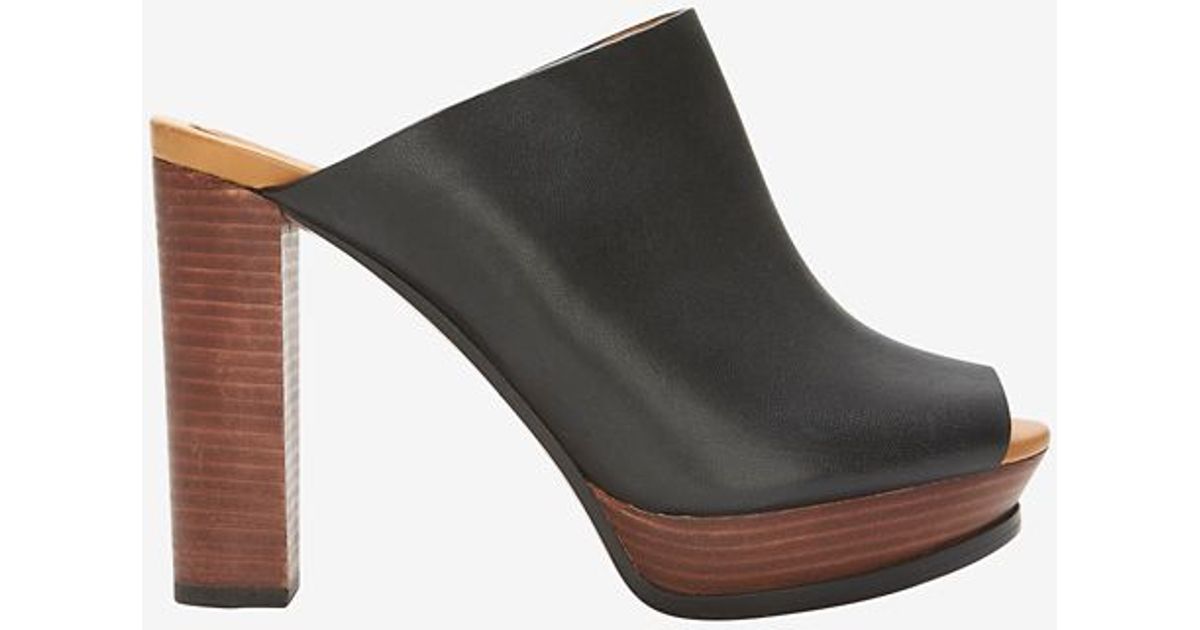 See By Chloé Chunky Heel Mules in Black 