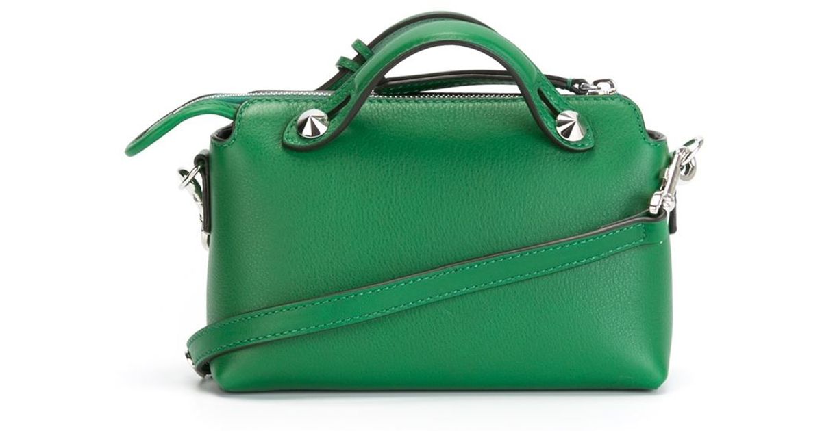 Fendi By The Way Mini Leather Crossbody Bag in Green Lyst
