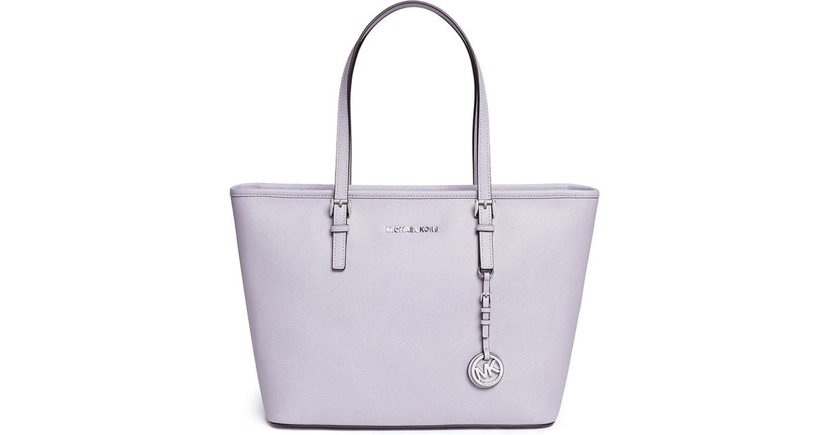 MICHAEL Michael Kors Jet Set Travel Saffiano Leather Top-Zip  Tote Dove : Clothing, Shoes & Jewelry