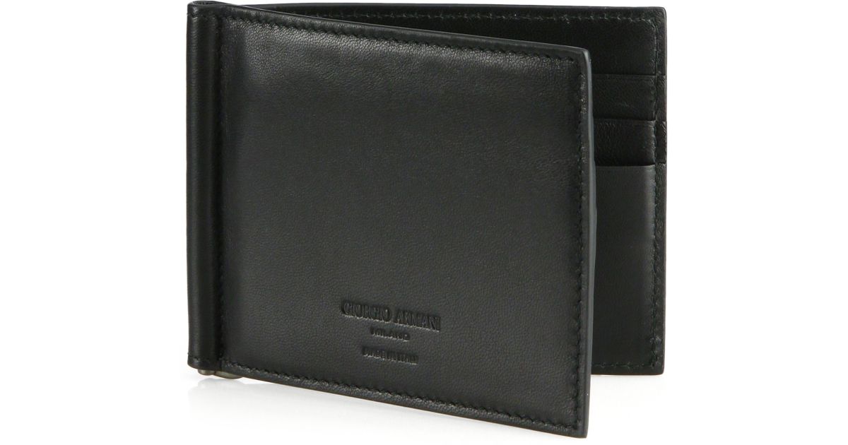 Giorgio Armani Leather Money Clip 
