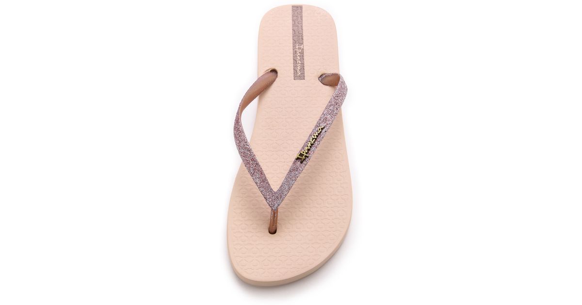 ipanema rose gold flip flops
