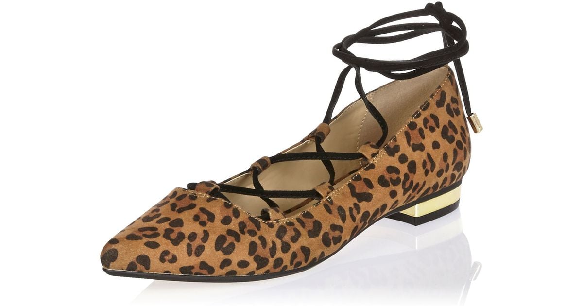 animal print lace up shoes