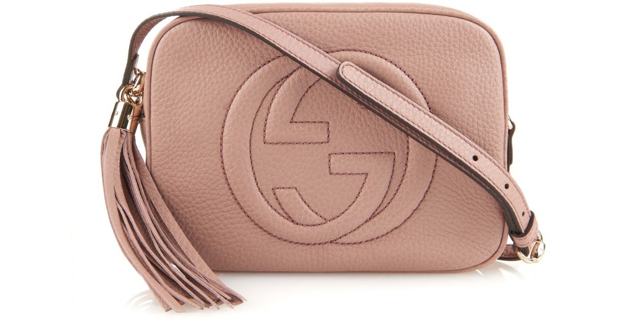 Gucci Soho Leather Cross-Body Bag in Pink | Lyst