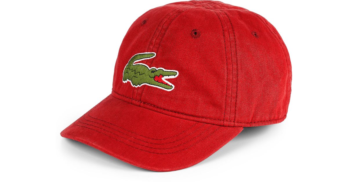 lacoste hat red