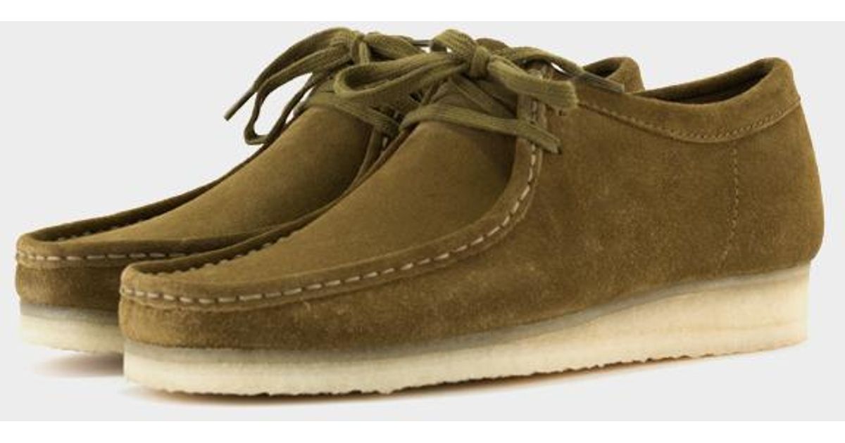 wallabee olive suede