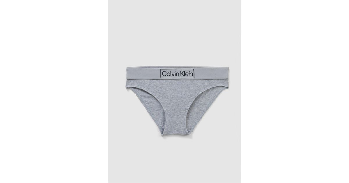 Calvin Klein Underwear Reimagined Heritage Bikini Briefs in Grey Lyst UK