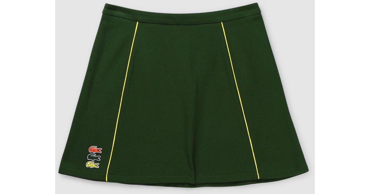 Lacoste Heritage Tennis Skirt With Triple Croc in Green Lyst