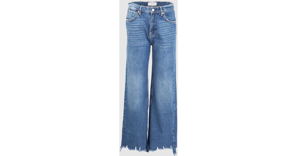 Free People S Straight Up baggy Wide Leg Jeans In Riverside in Blue | Lyst