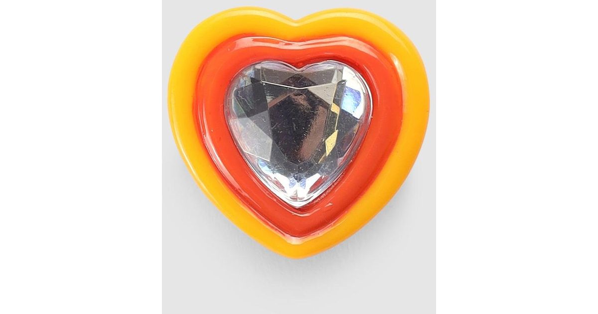 Crocs™ Jibbitz Heart Gem Fire in White Lyst