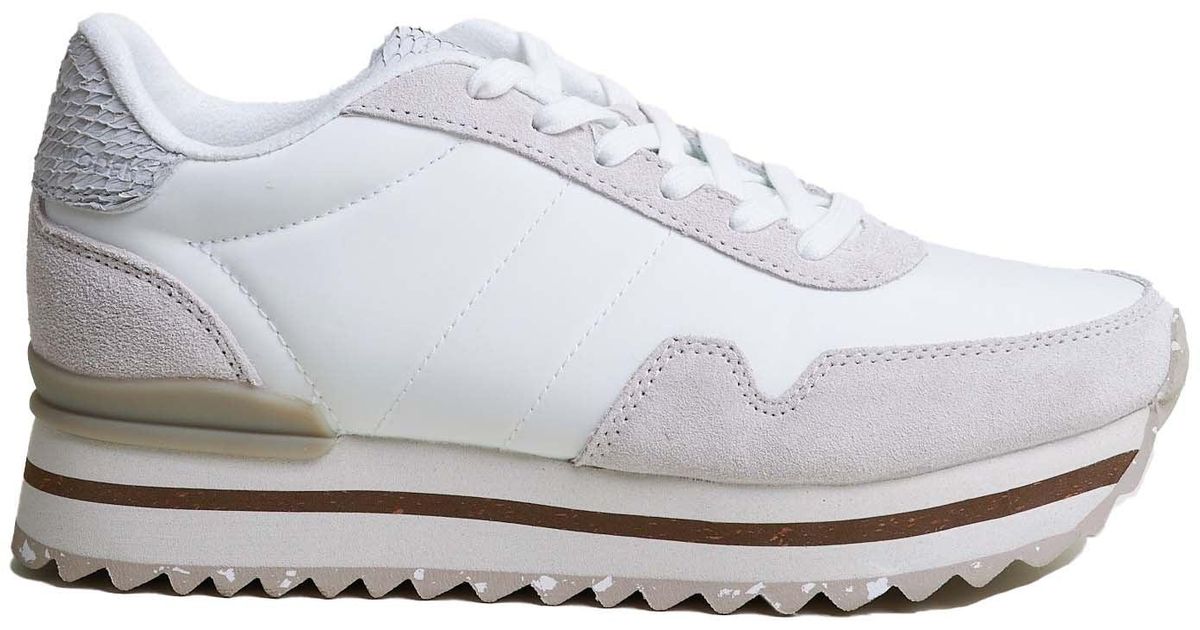 Woden Nora Iii Leather Plateau Trainers in White | Lyst UK