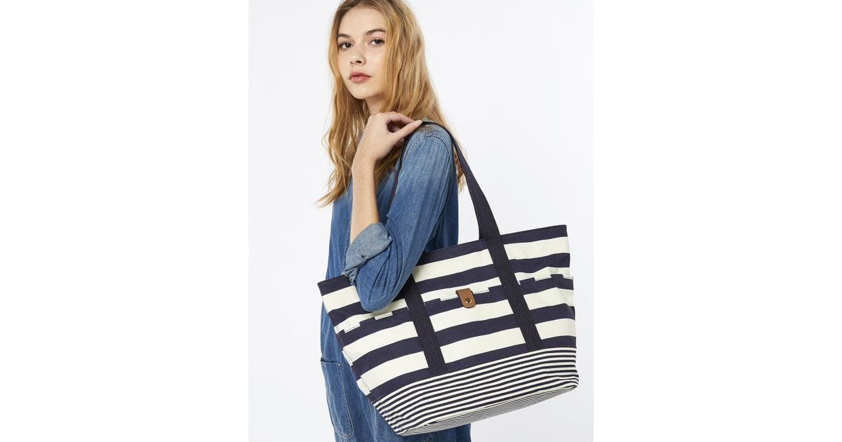 accessorize striped bag
