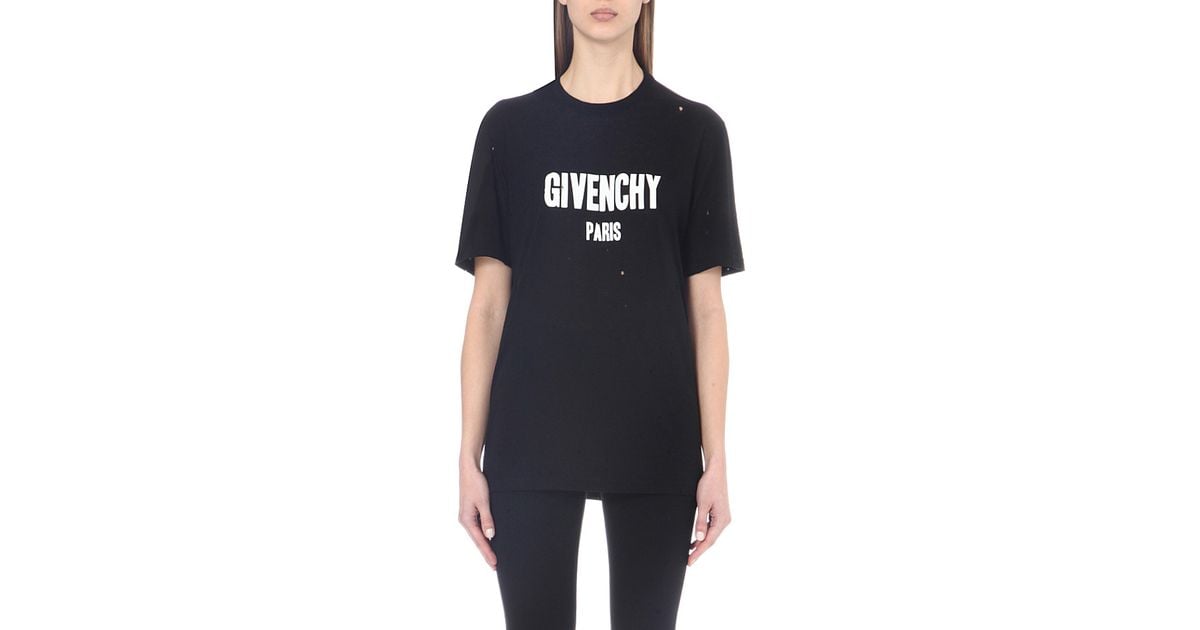 givenchy distressed hoodie baby blue