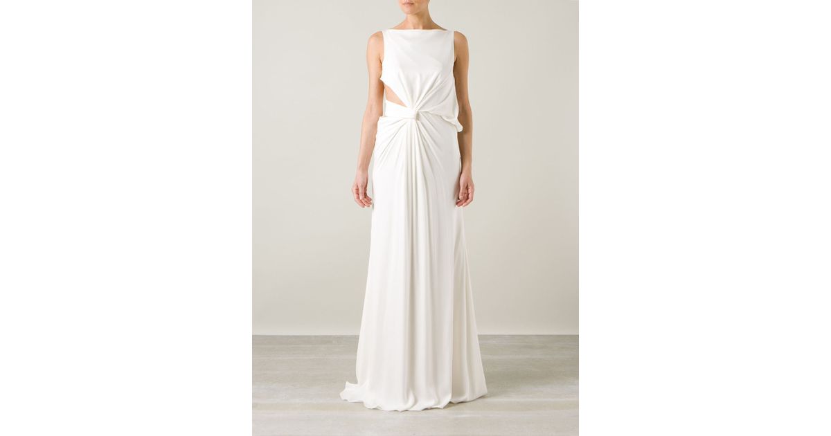 Vionnet Draped Gown In White Lyst
