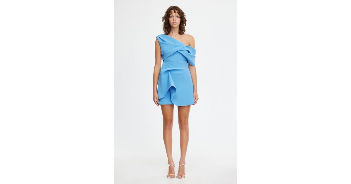 acler ashford mini dress Acler Ashford Mini Dress in Capri Blue