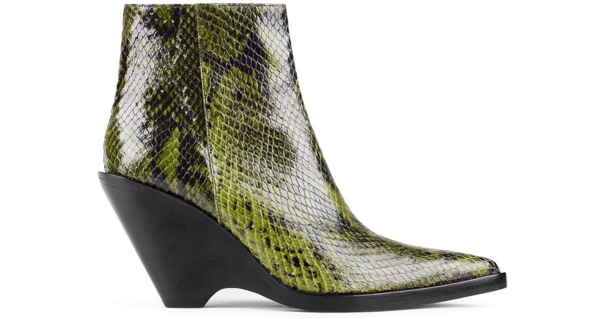 acne studios snakeskin boots