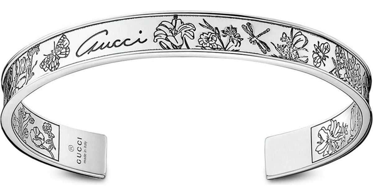 gucci silver cuff bracelet