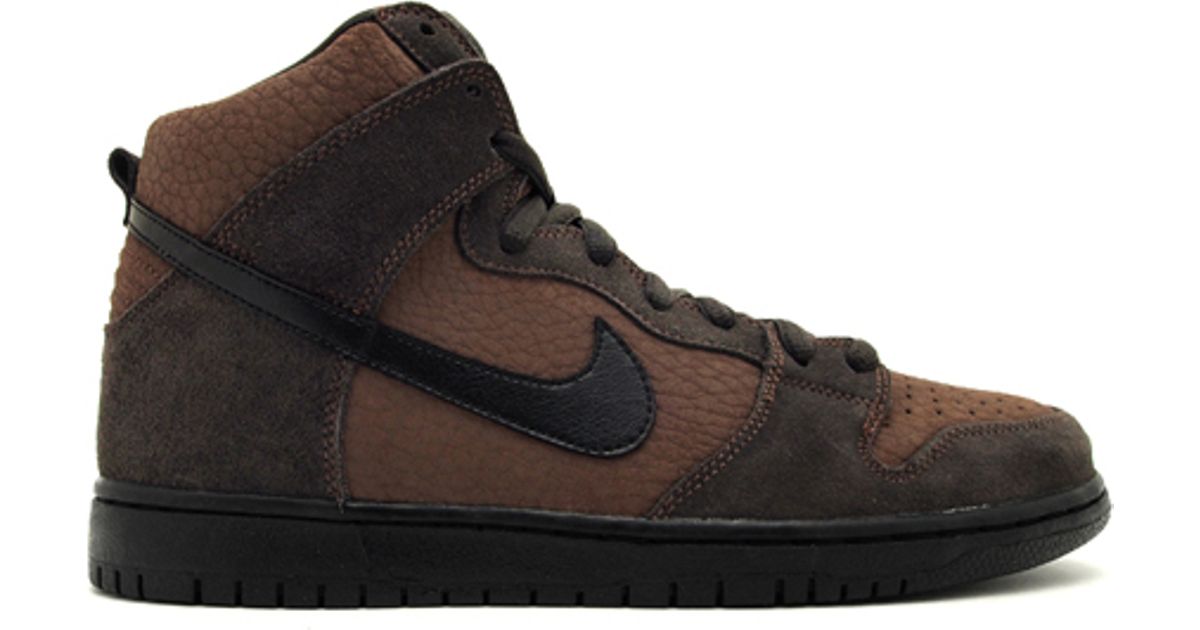 Nike Suede Sb Dunk High Pro Dark Oak/black in Brown - Lyst