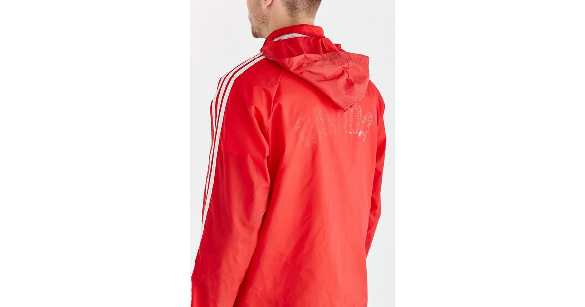 adidas vintage windbreaker jacket red