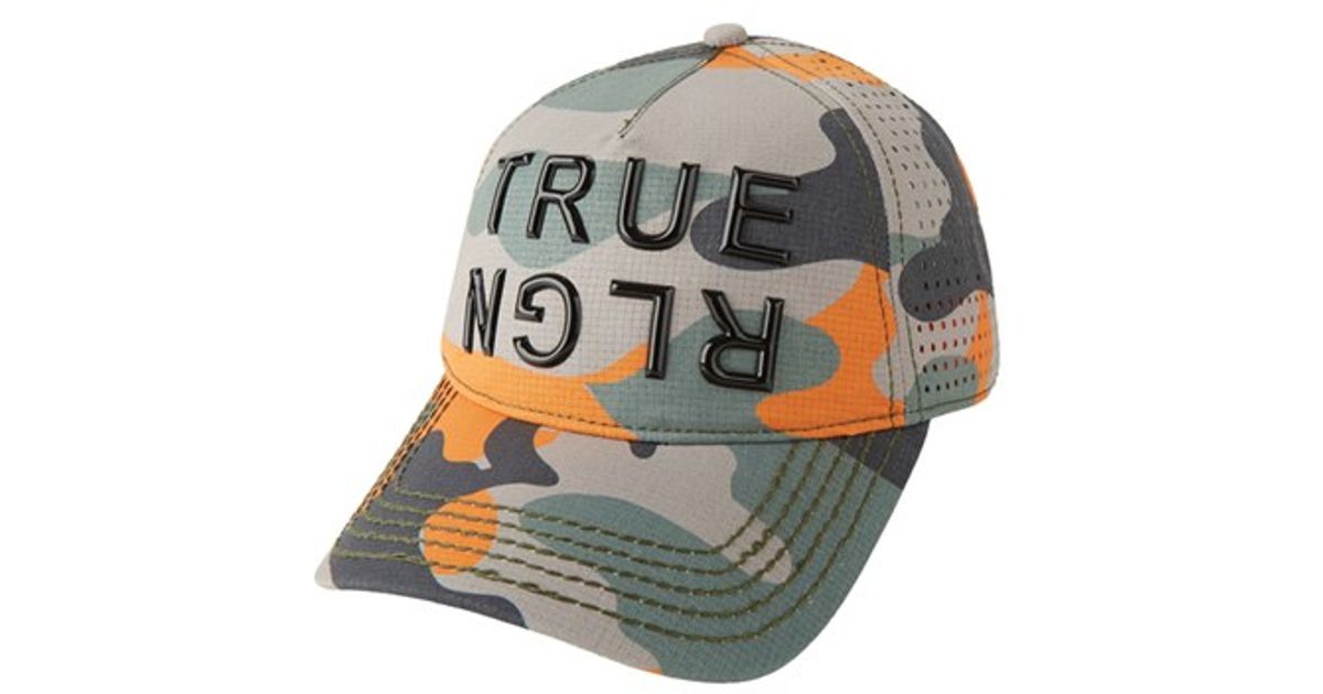 true religion camo hat