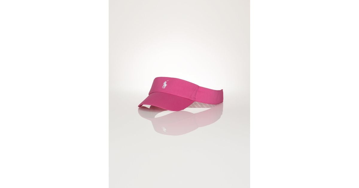 Ralph Lauren Golf Twill Reflex Visor in Pink Lyst
