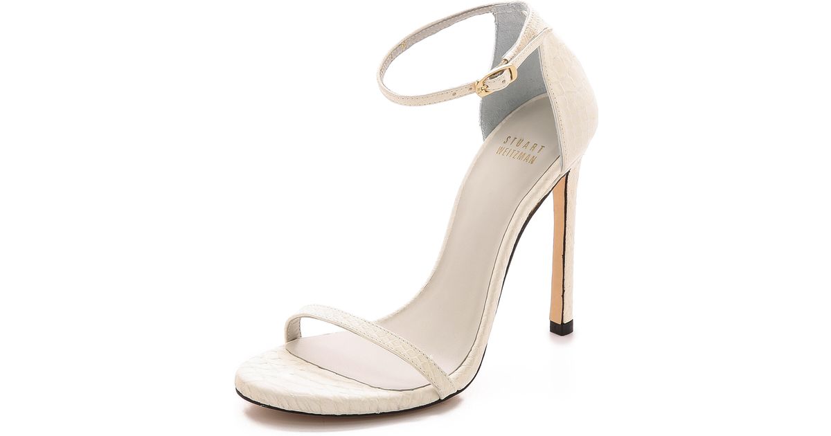 stuart weitzman nudist white