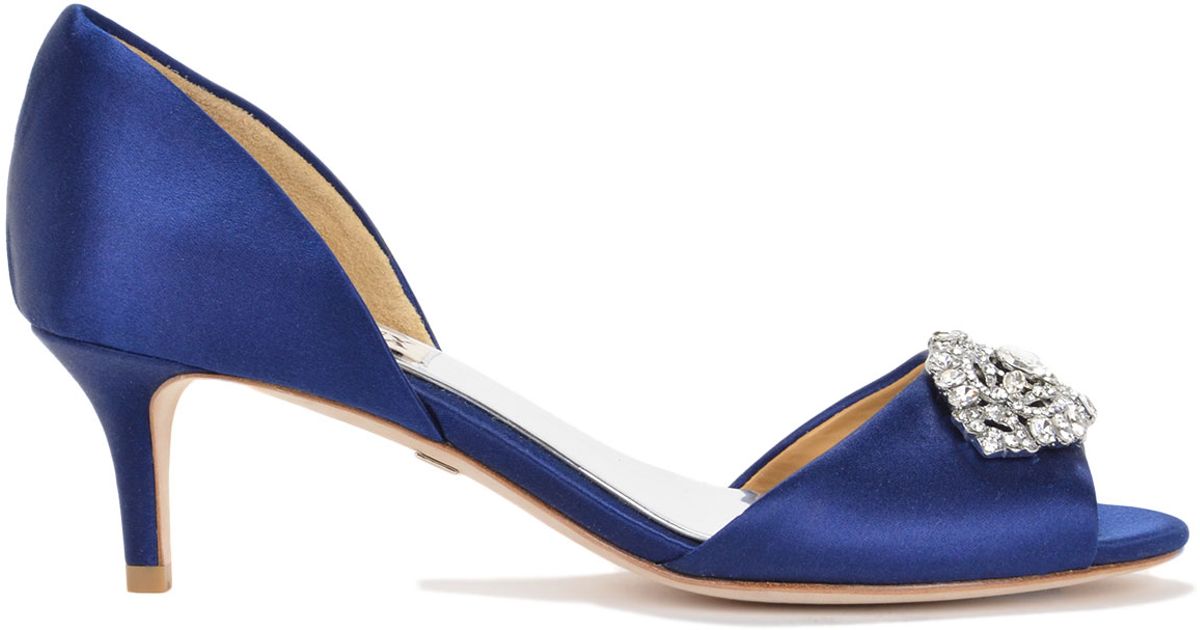 navy blue badgley mischka shoes