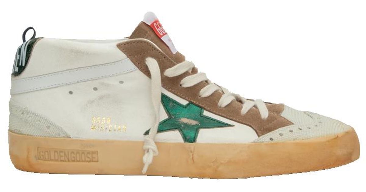 Golden Goose Mid Star Nappa Upper Rubber Toe And Spur Vintage Laminated ...