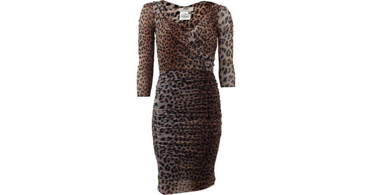 fuzzi leopard dress