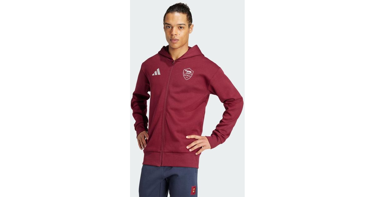 adidas As Roma Anthem Jacket in Red for Men | Lyst UK