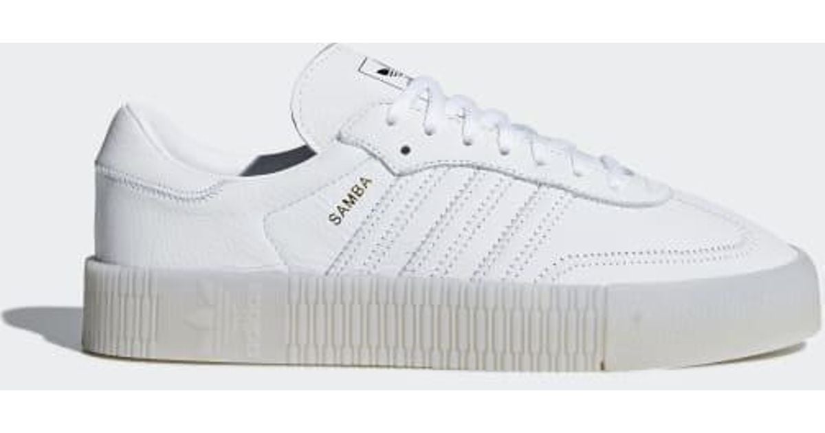 adidas sambarose white and black