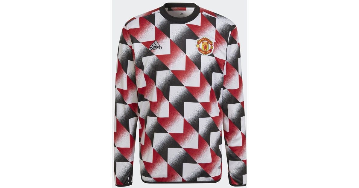 adidas Manchester United Pre-Match Warm Top in Red for Men Lyst UK