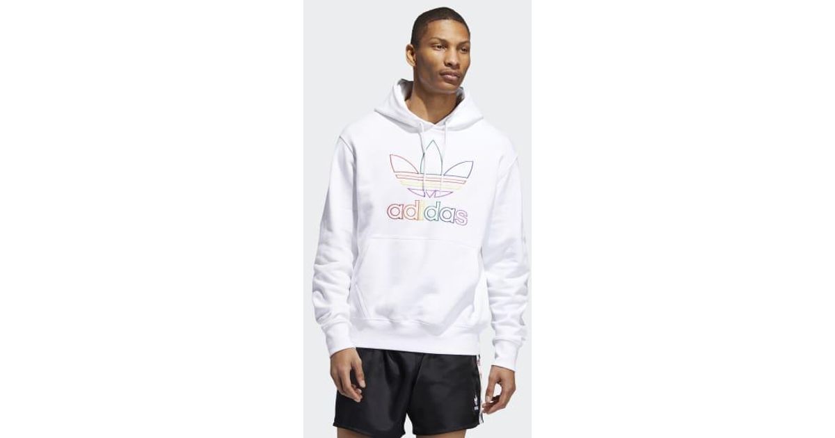 pride trefoil outline hoodie