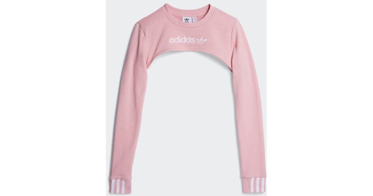 adidas shrug sweater pink
