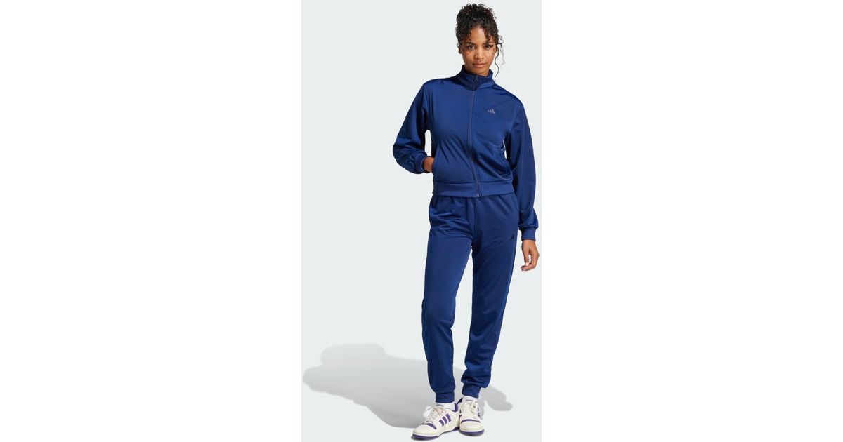 adidas Essentials Feel Cozy Track Suit in Blue | Lyst UK