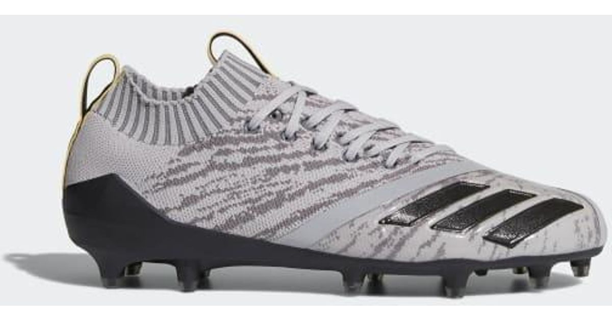 adidas Lace Adizero 5-star 7.0 Primeknit Football Cleats (12.5, Grey