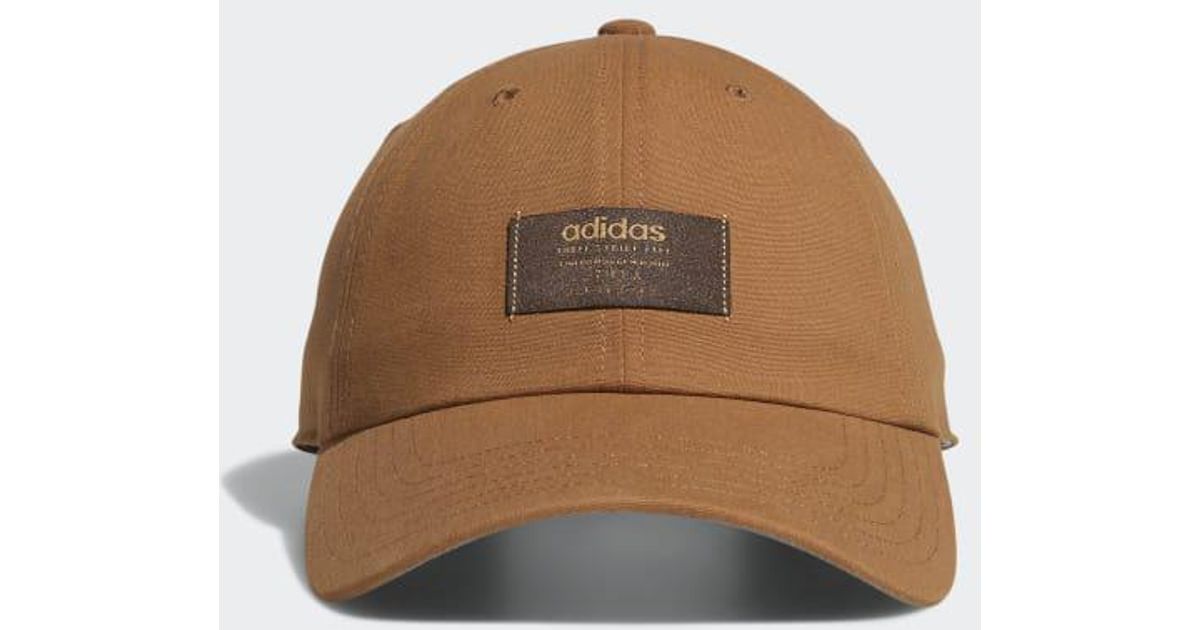 adidas Cotton Impulse Hat in Brown for 
