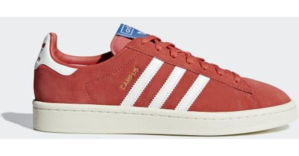 adidas Suede Campus Shoes in Red - Lyst