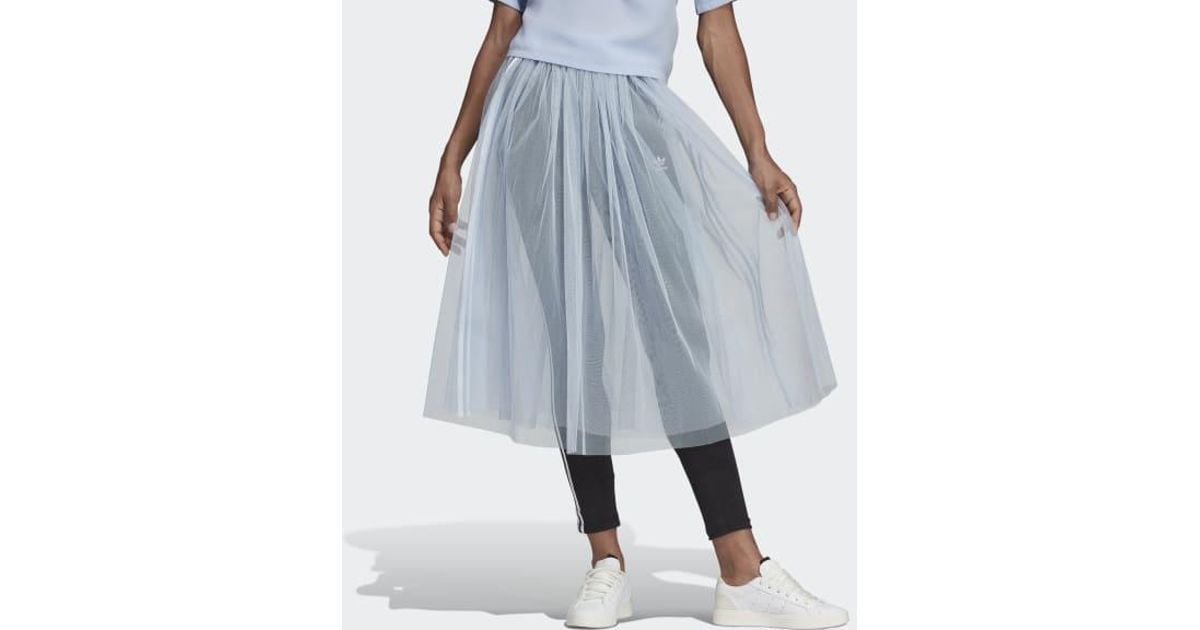 adidas Tulle Skirt in Blue - Lyst