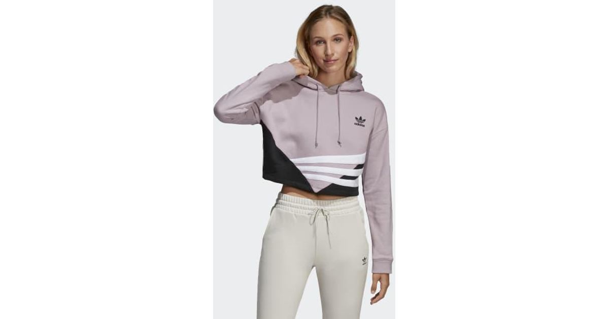 adidas purple cropped hoodie