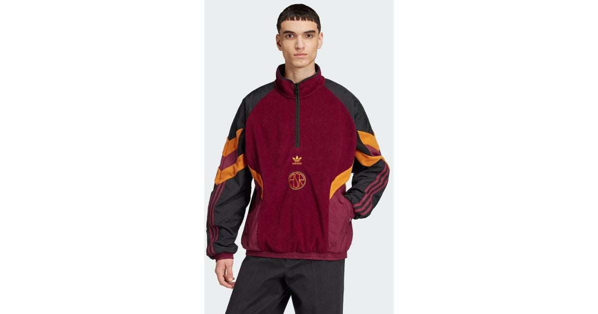 Team Color Roma Sudadera As Roma Originals Polar Fleece adidas de hombre de color Rojo ...