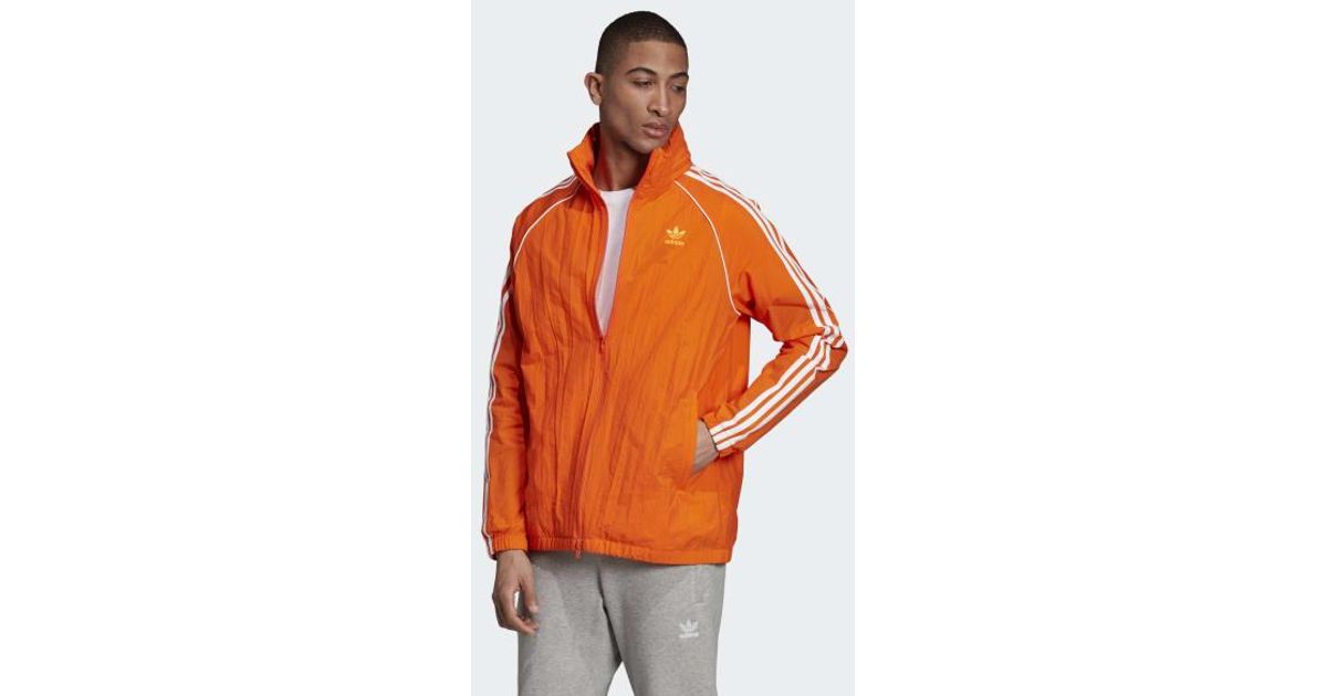 adidas windbreaker orange