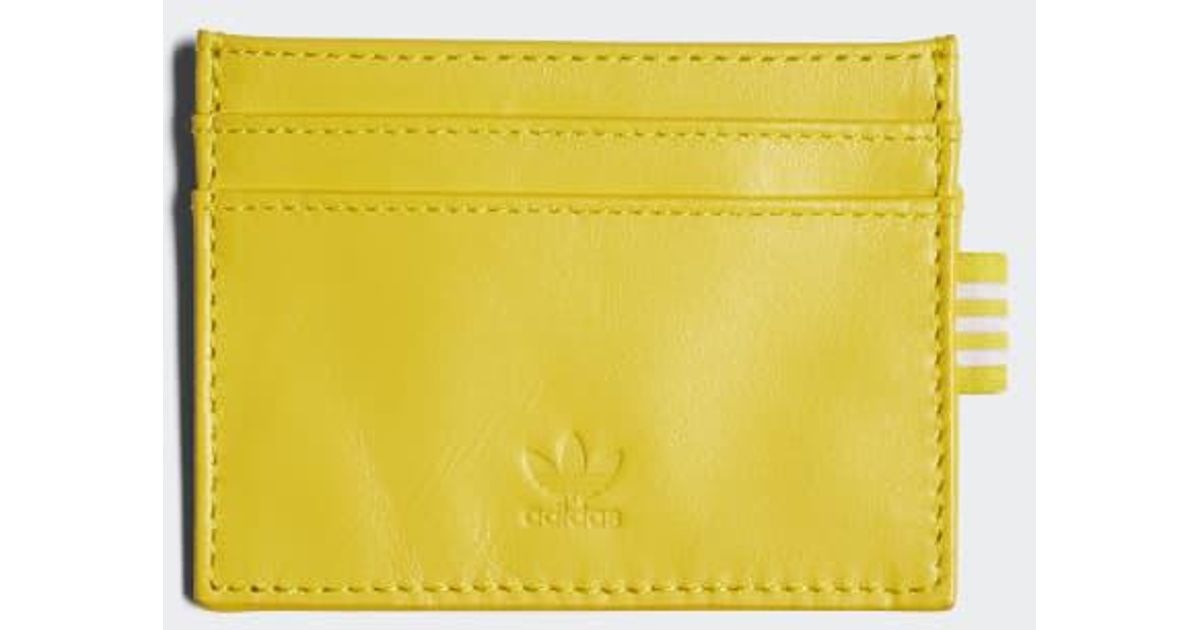 adidas Leather Cardholder in Yellow - Lyst