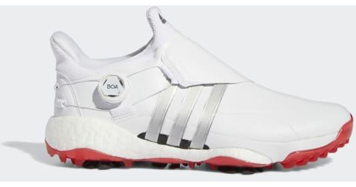 Adidas Leather Tour360 22 Boa Golf Shoes In White For Men Lyst Adidas Leather Tour360 22 Boa Golf Shoes In White For Men Lyst