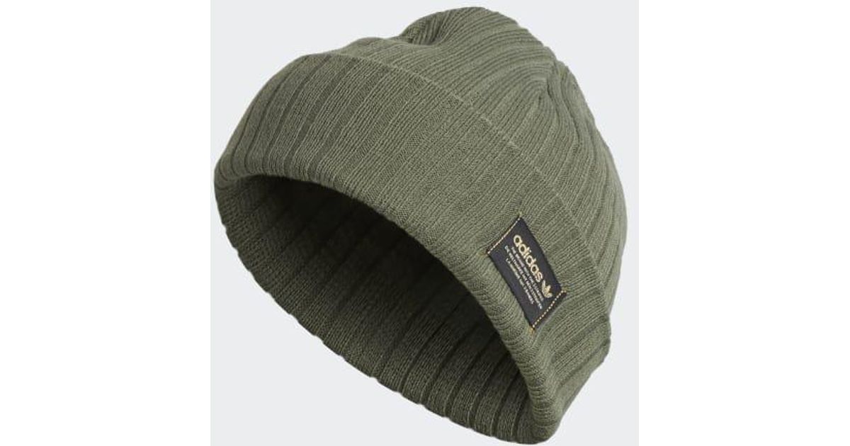 adidas green beanie