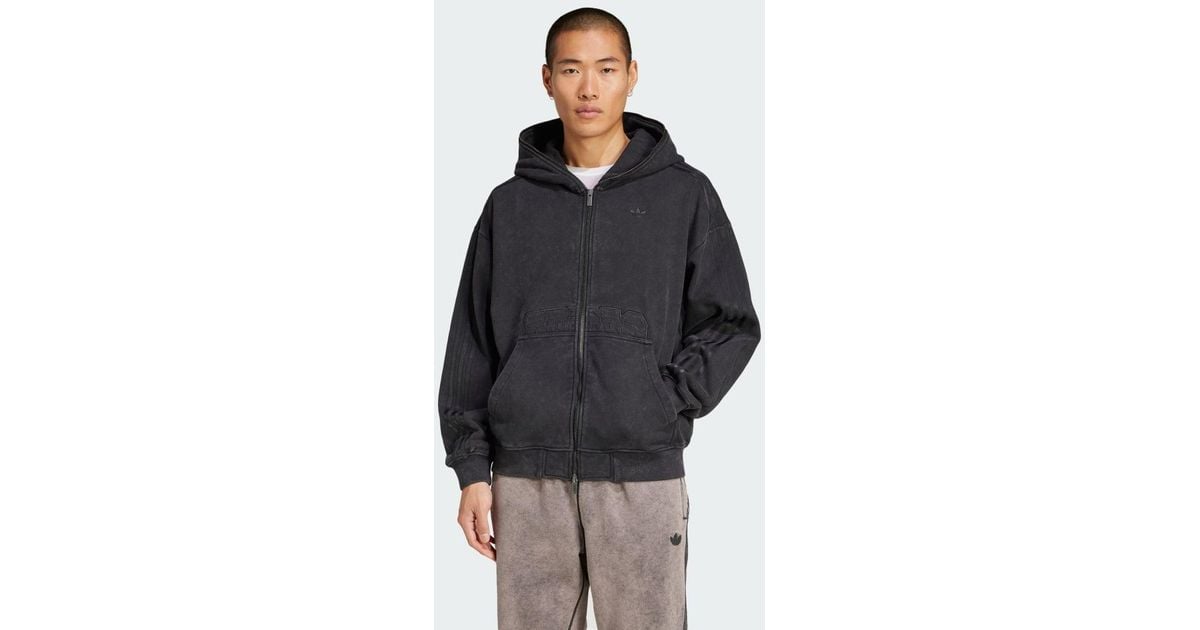 adidas Adilenium Season 3 Graphic Full-Zip Hoodie in Black