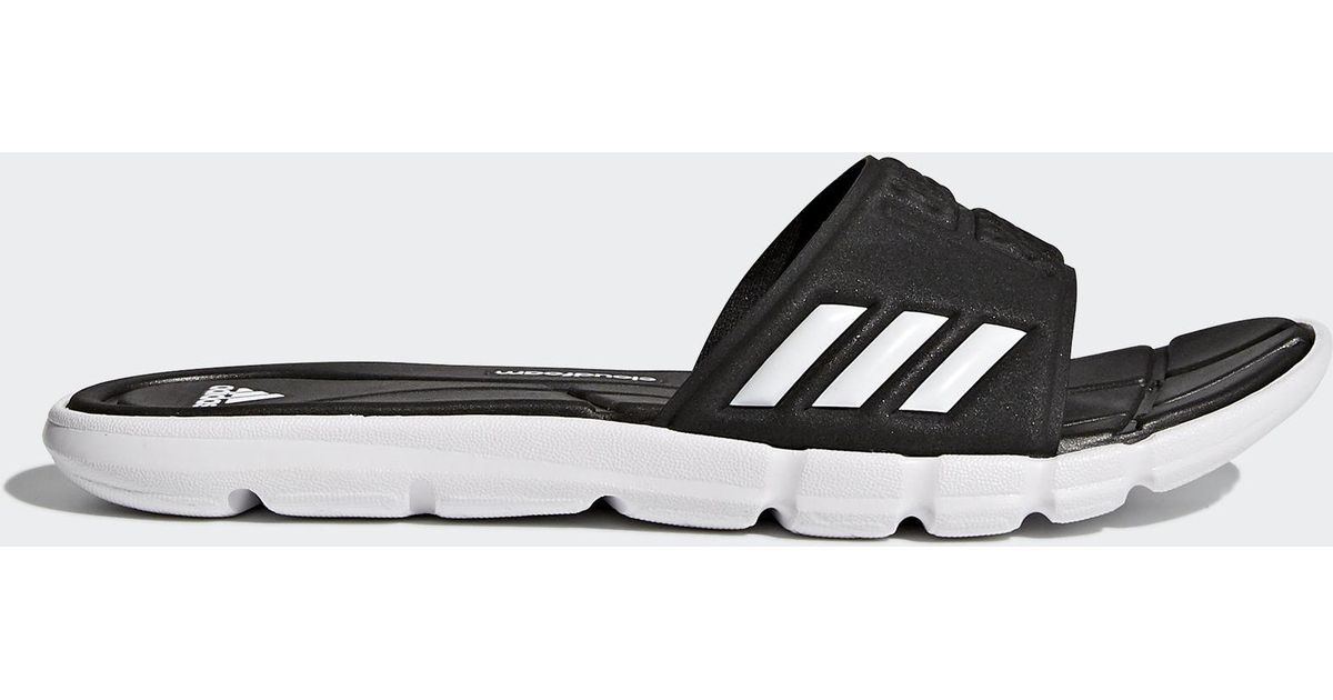 black adidas cloudfoam slides