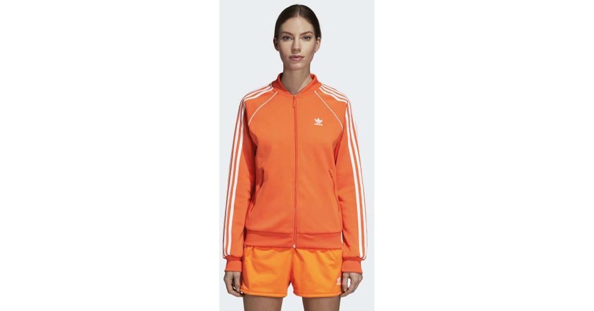 adidas sst track jacket orange