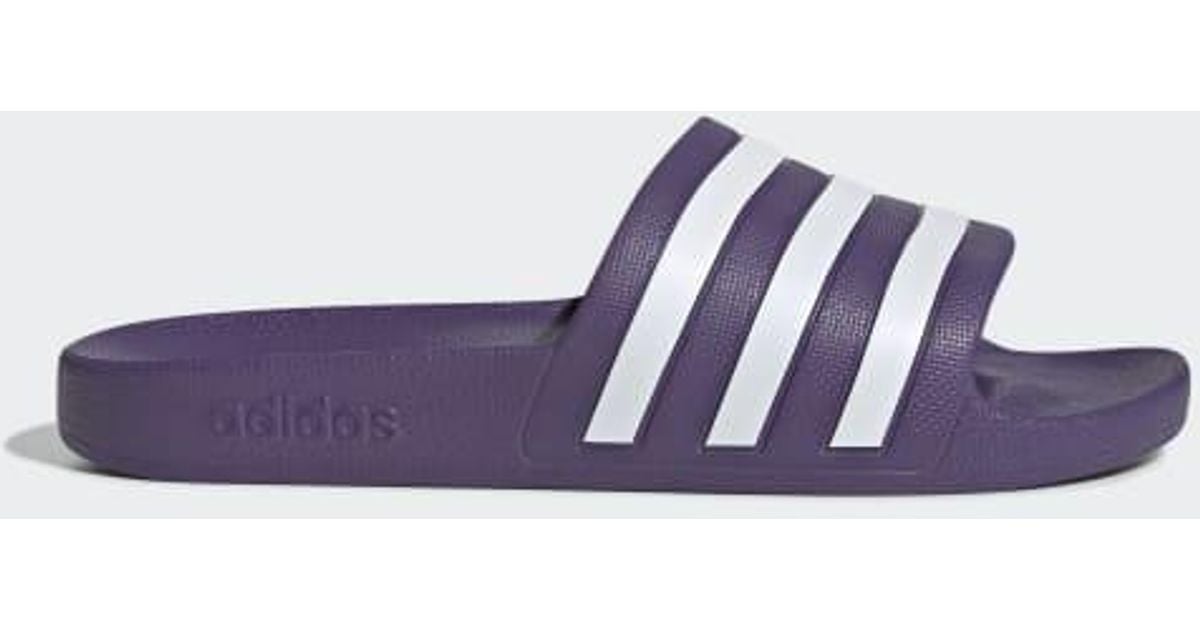 purple slides adidas