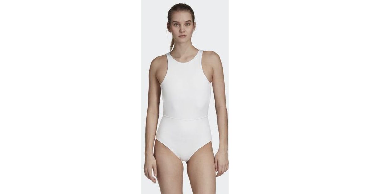 white adidas bodysuit