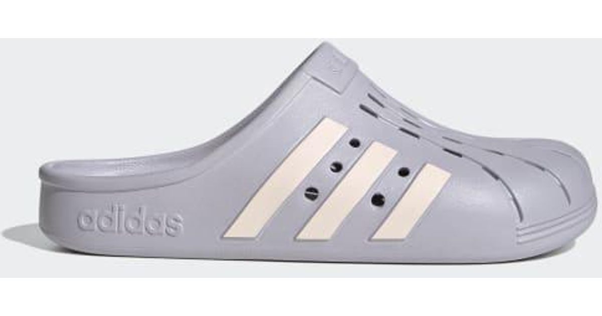 adidas Synthetic Adilette Clogs in Grey (Gray) - Lyst